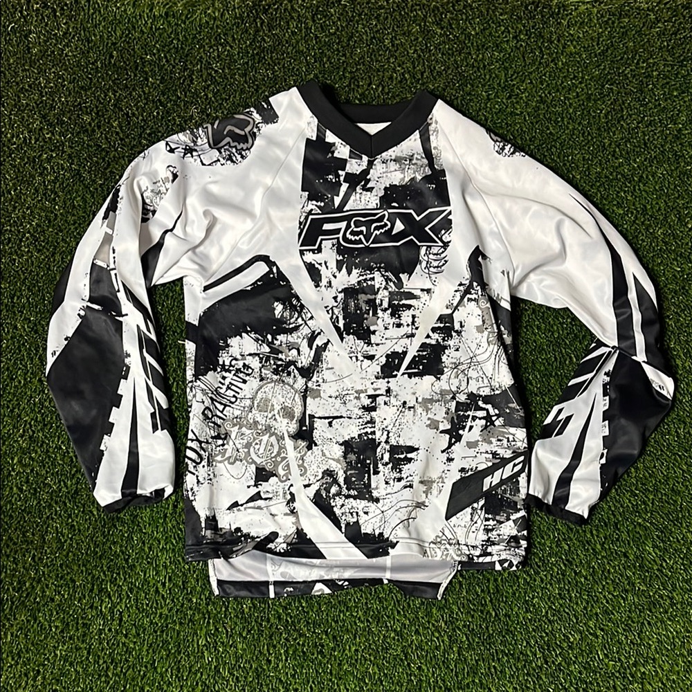 Fox Racing Black and White Jersey